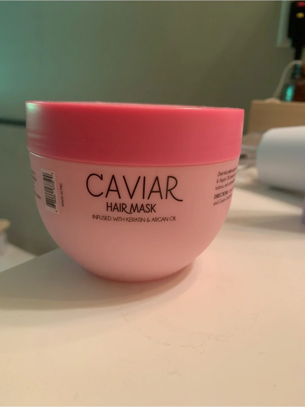L C Pink Hair Mask with Keratin & Argan Oil